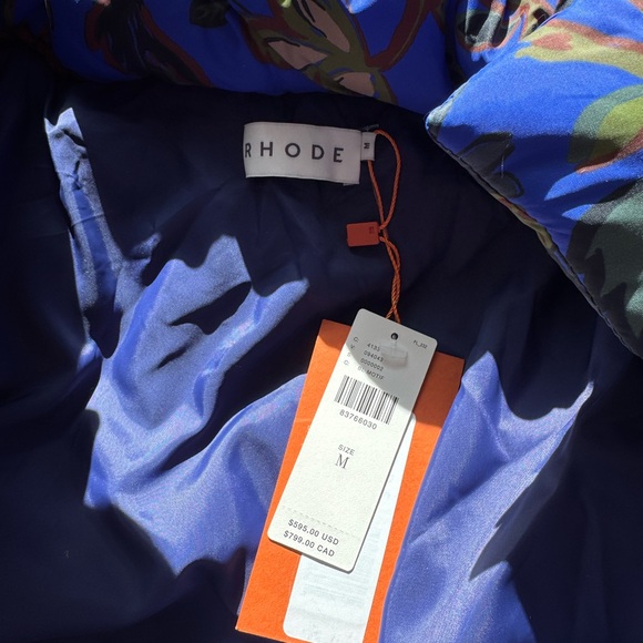 RHODE Dolly Printed Puffer Coat- Blue - Picture 5 of 6